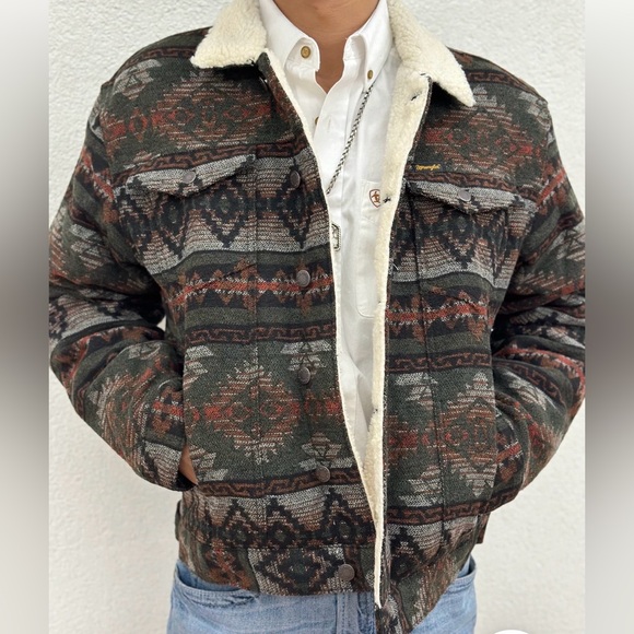 Wrangler Other - Vintage Wrangler Aztec Sherpa jacket